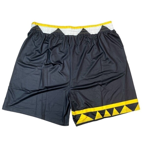 NWOT Men's Nylon Stretch Black Yellow Bull Dog Athletic Shorts Size 2XL - Picture 5 of 5